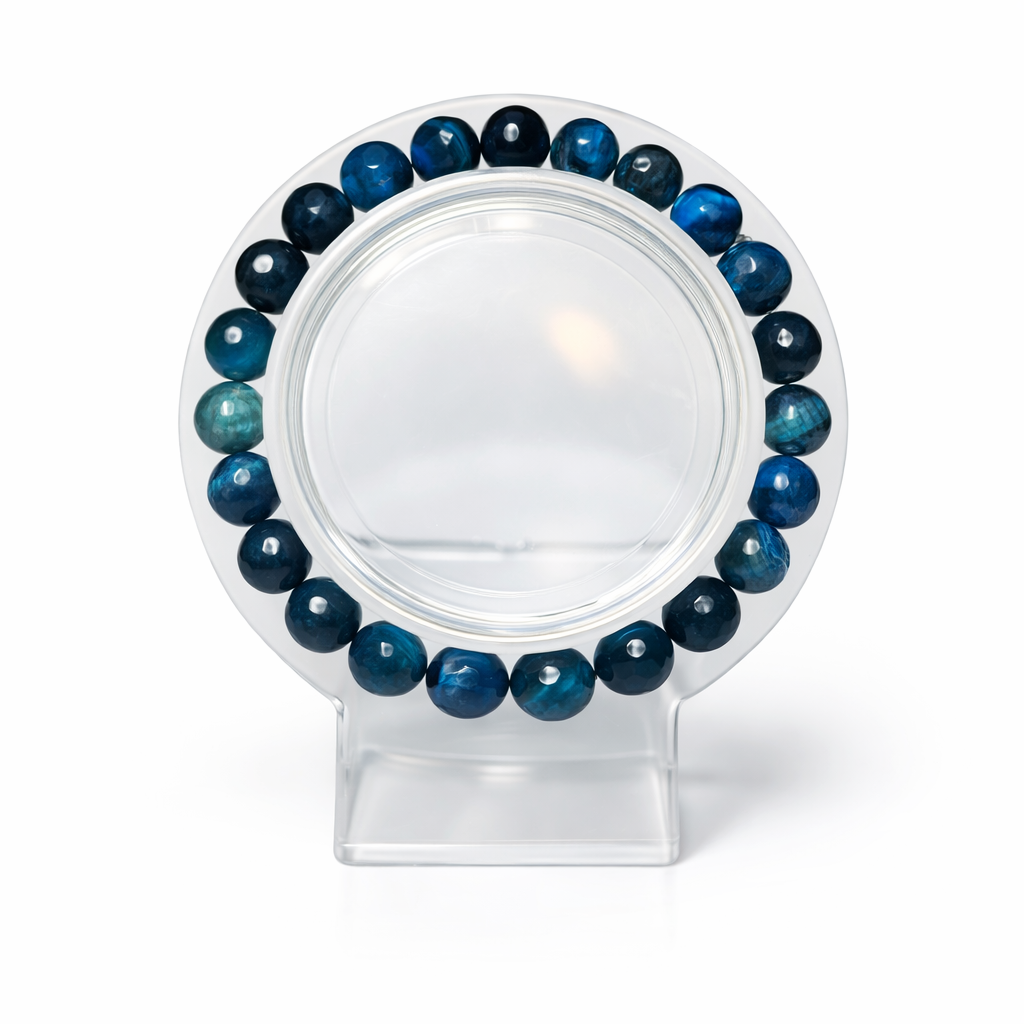 Faceted Blue Tiger’s Eye Bracelet