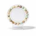 Matte Flower Amazonite and Gold Hematite Bracelet