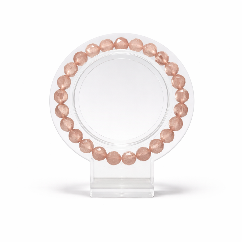 Faceted Strawberry Quartz Bracelet