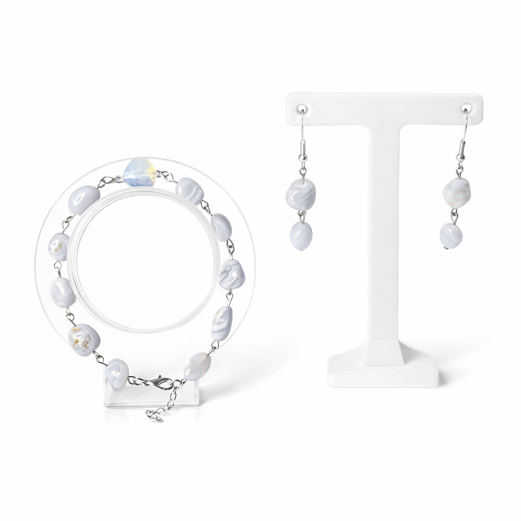 Blue Lace Agate Set