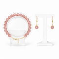 Faceted Strawberry Quartz Set