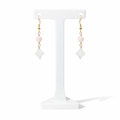 Peach Moonstone and MOP Earrings