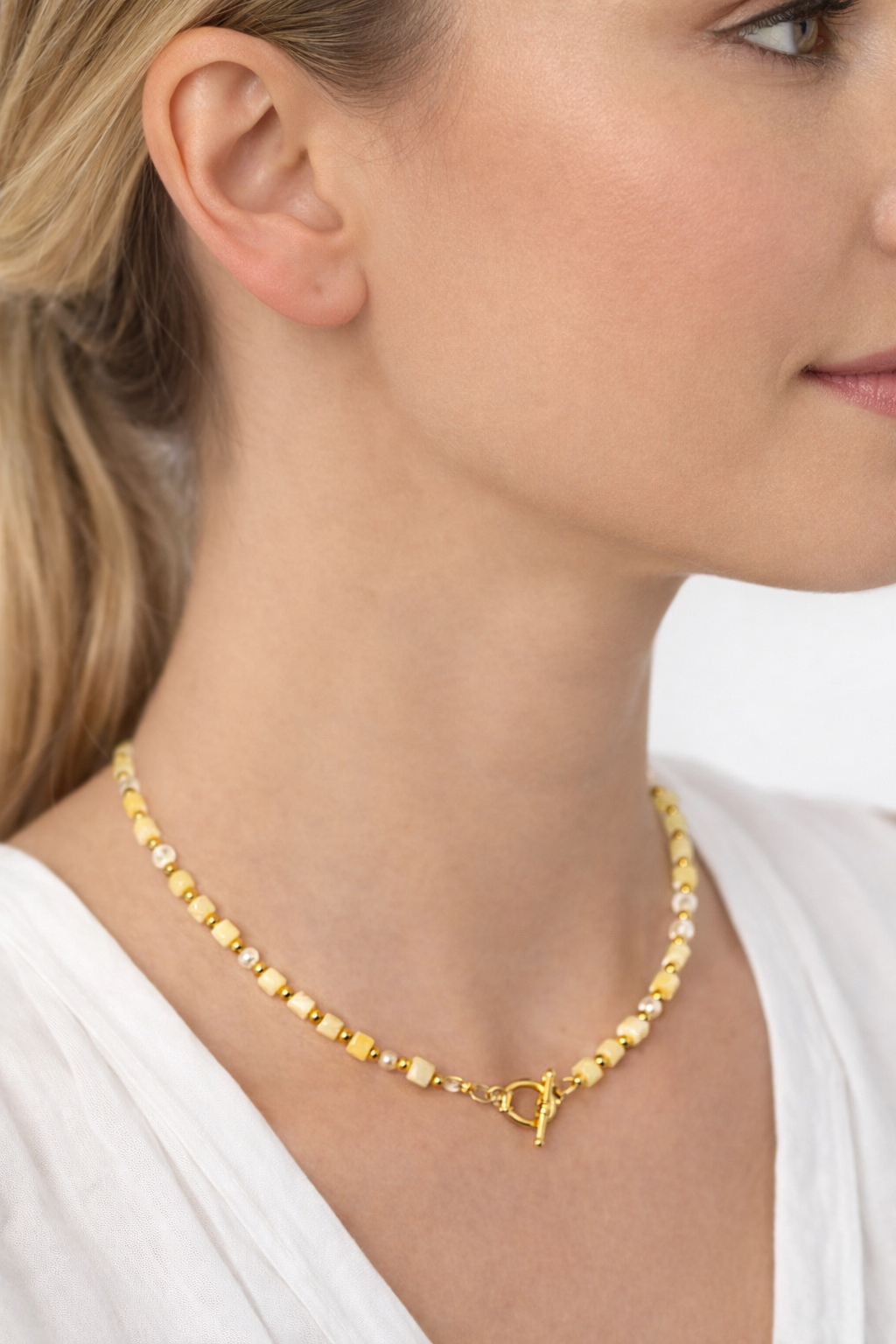 Yellow Jade Necklace
