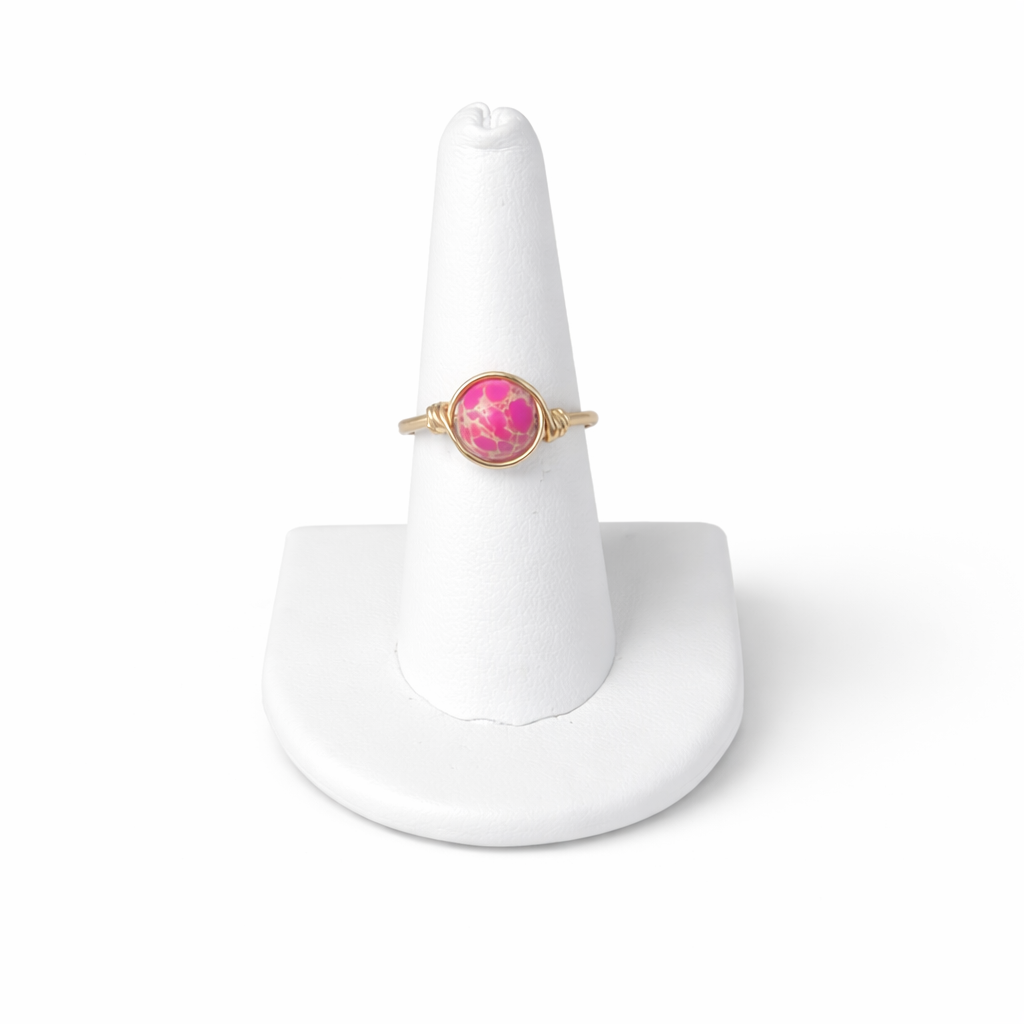 Wire Wrapped Gemstone Rings