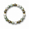 Peace Jade, Pyrite, and Hematite Bracelet