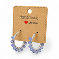 Wire Wrapped Tanzanite Hoops